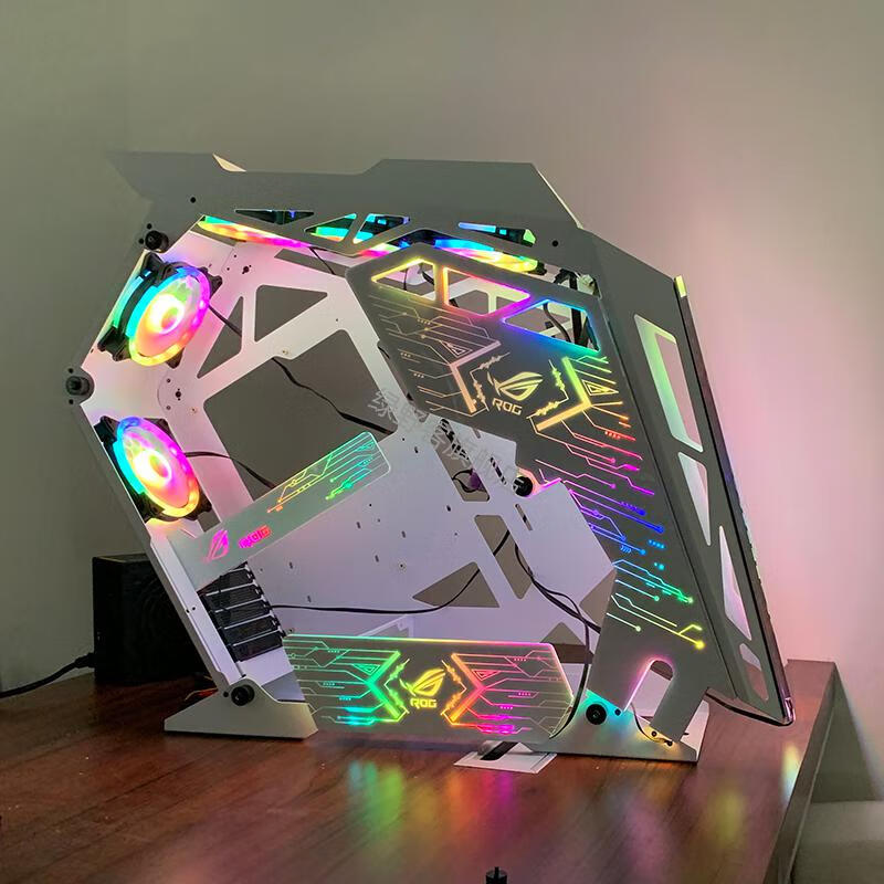 rog吹雪机箱灯板 玩嘉小咖电竞游戏水冷钢化玻璃侧板网吧网咖电脑台式