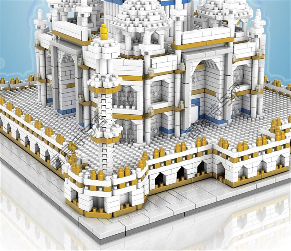 学生创意成年人高难度拼装玩具 泰姬陵【灯光 工具 亚克力防尘罩】