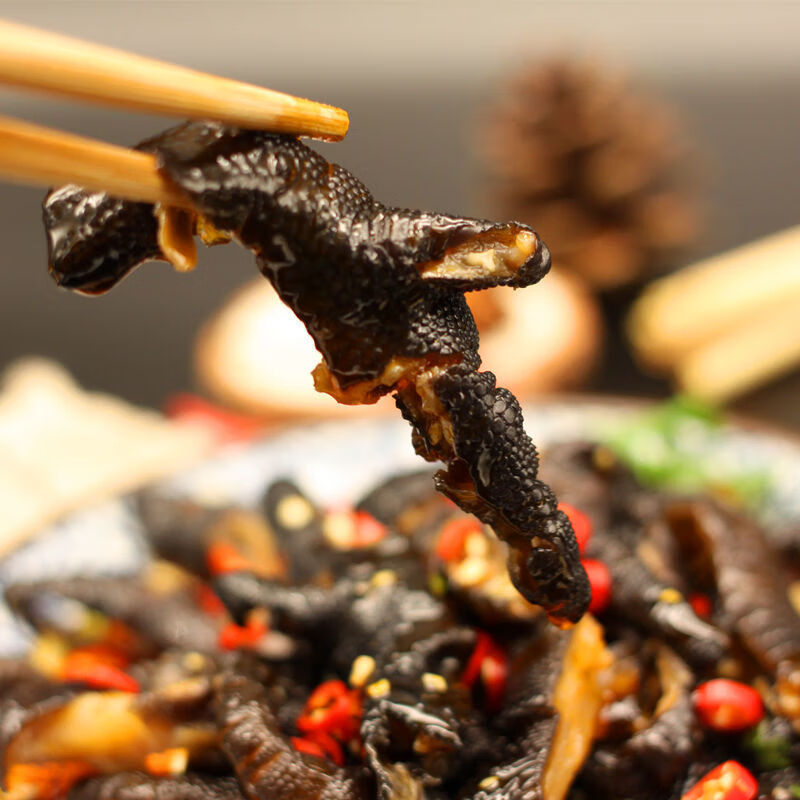 川牧脱骨麻辣乌鸡爪红油无骨凤爪去骨黑鸡脚四川小吃益旺盐帮凉菜250g