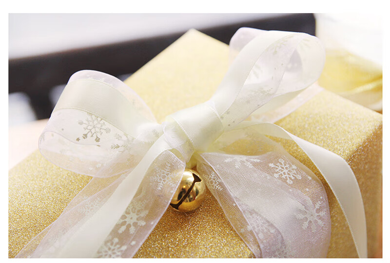 绸带丝带雪纱4cm宽丝带雪纱带礼物包装雪纺喜庆圣诞节雪花节日透明