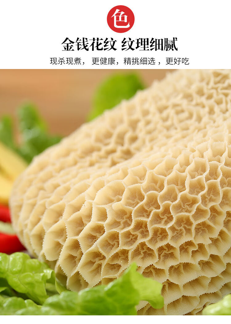 棠鲜生金钱肚新鲜牛金钱肚八成熟牛肚蜂窝肚1斤装金钱肚
