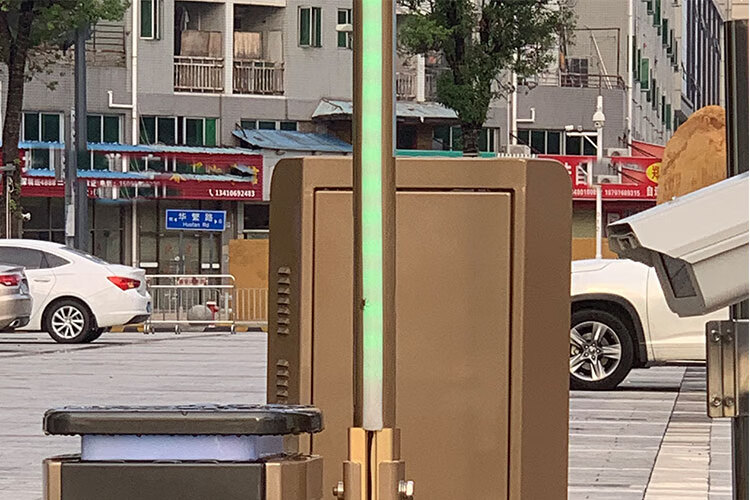 捷顺新款椭圆杆捷顺道闸杆胶条发光杆防砸带灯门卫金色捷顺8050椭圆4