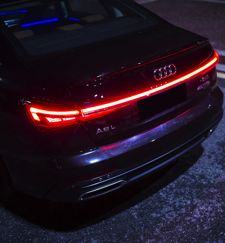 19-22款新奥迪a6l改装贯穿式尾灯动态流水尾灯总成流光灯装饰配件