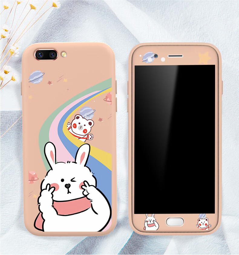 持恒oppor11手机壳oppo r11s可爱卡通防摔液态硅胶全包软壳小清新r11t