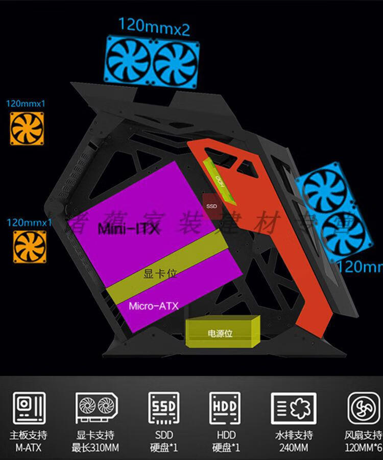 败家之眼机箱高端异形游戏水冷机箱小咖大咖小k灯板电竞机箱网咖diy