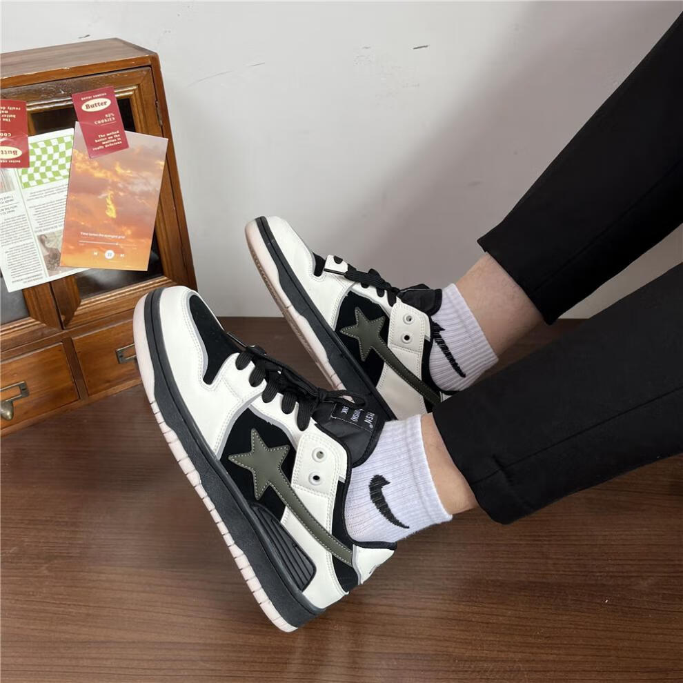 楠笙记 鞋子男原创设计bapestar潮流板鞋男秋季新款学生百搭ins潮牌德