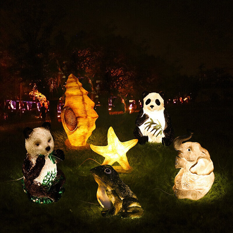 挚钻精品 led树脂动物造型灯户外园林草坪灯兔子松鼠熊猫公园庭院景观