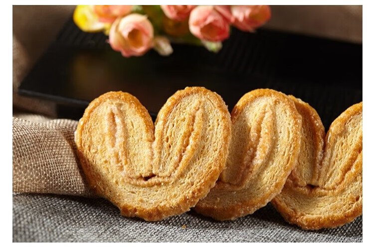 京优选香港进口蝴蝶酥原味枫糖味榛子味曲奇饼干零食下午茶糕点袋装