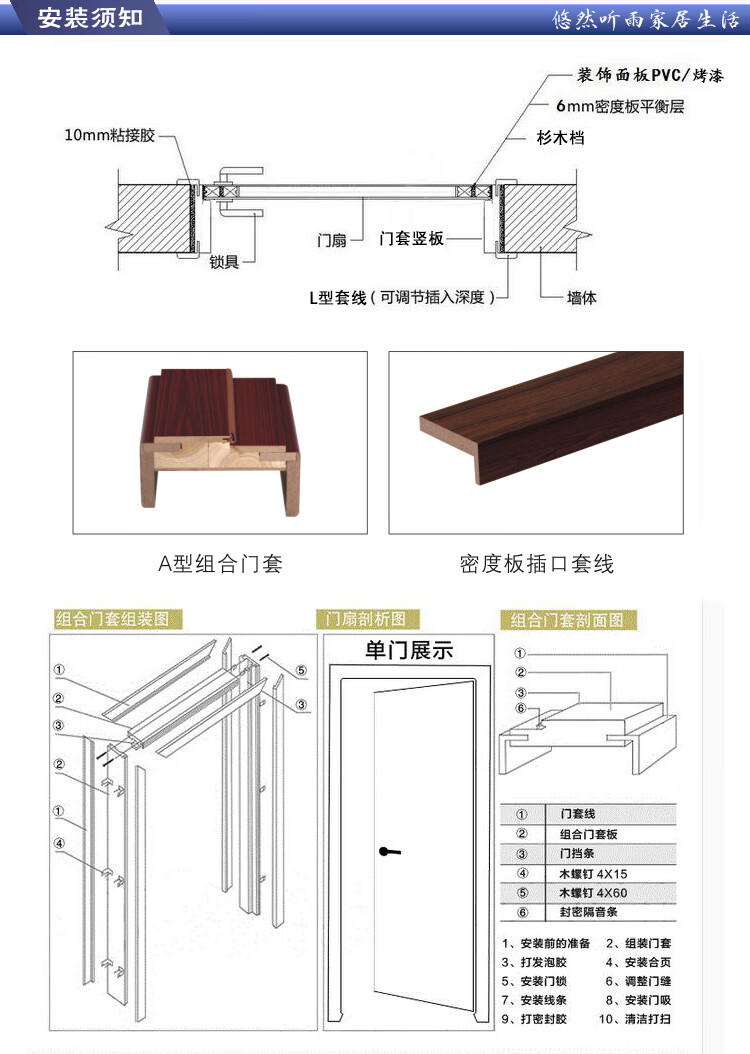 卧室木门节点大样图图片