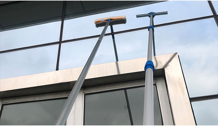 岙筱2022生态家居同款新款加厚伸缩杆112米高层加长杆清洁擦窗户外墙