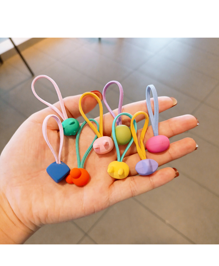 迪士尼disney可爱宝宝扎头发皮筋糖果色高弹力发绳儿童不伤发头绳磨砂