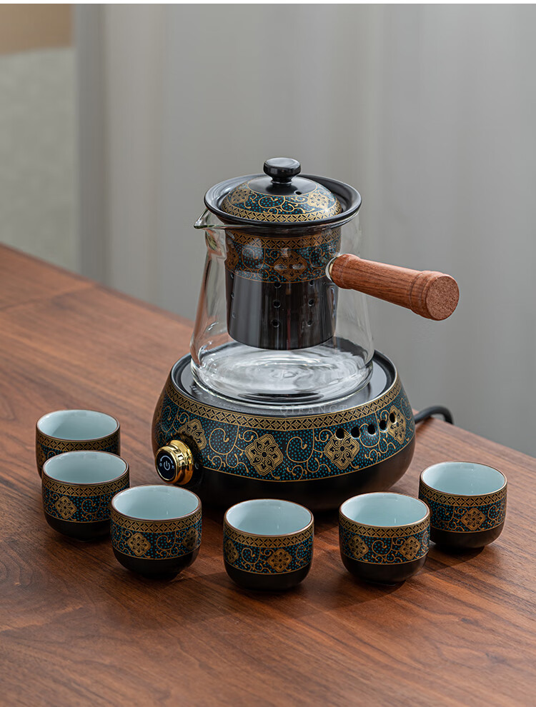 明火加热罐罐茶壶罐罐茶煮茶器套装电陶炉甘肃黑茶玻璃煮茶壶泡茶壶