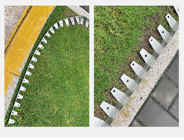 不锈钢隔离带园林景观绿化草石挡土板隔根板阻根带金属3公分高3公分宽