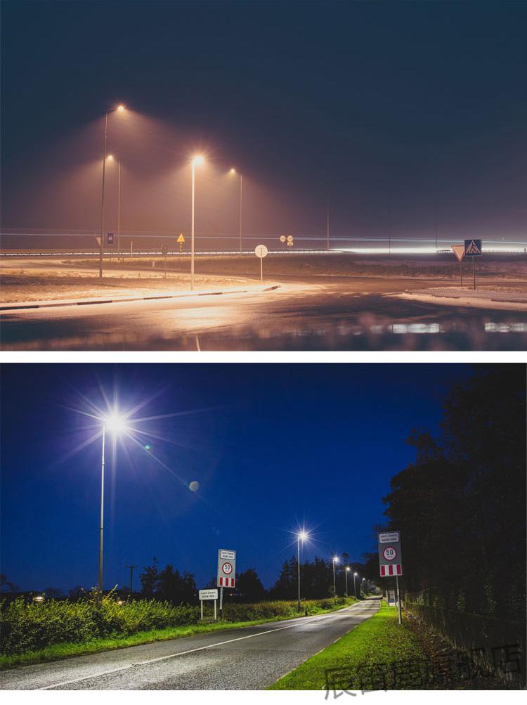 太阳能路灯超亮大功率 亚明led路灯头100w户外防水220v新农村电线杆