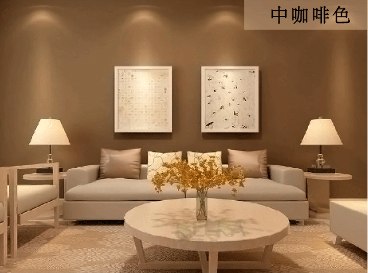 涂料室内家用彩色自刷墙面油漆客厅效果图儿童房乳胶漆奶咖色1l