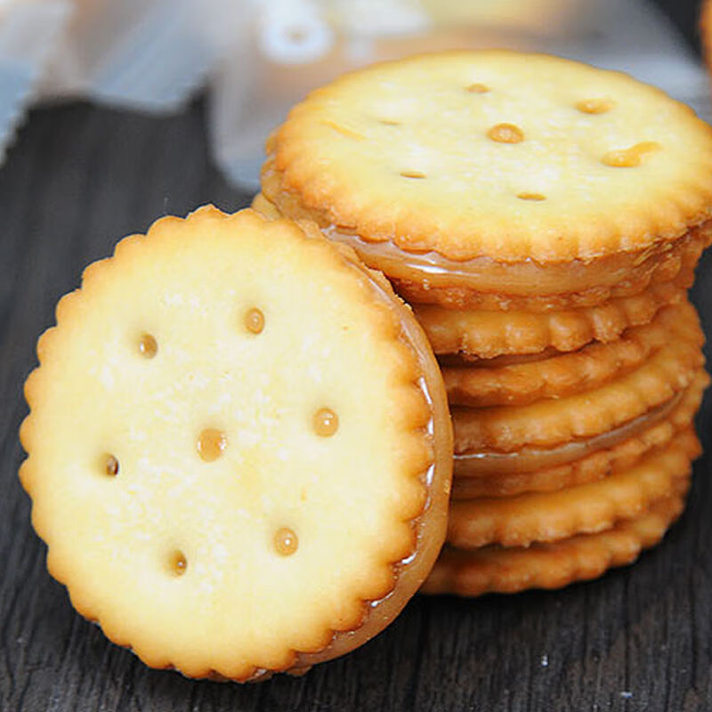饼干麦芽糖饼干夹心饼干小包装零食小吃休闲零食 咸蛋黄味1袋【108g】