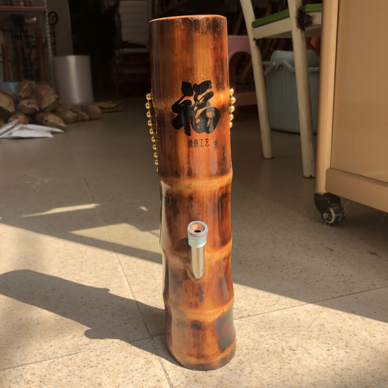 竹子工艺竹烟斗水烟筒大碌竹头竹烟筒水过滤烟具茂名送礼佳品 青竹头