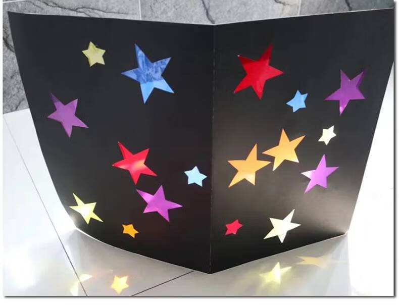 彩色玻璃纸 手工 彩色玻璃纸透明幼儿园手工七彩美术纸儿童认知科学