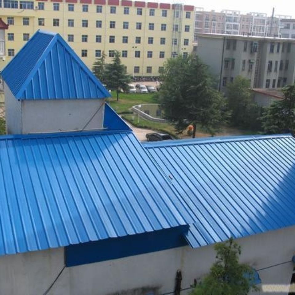 彩钢板铁皮彩钢瓦雨棚石棉瓦防晒围挡铁板防水屋顶墙板 0