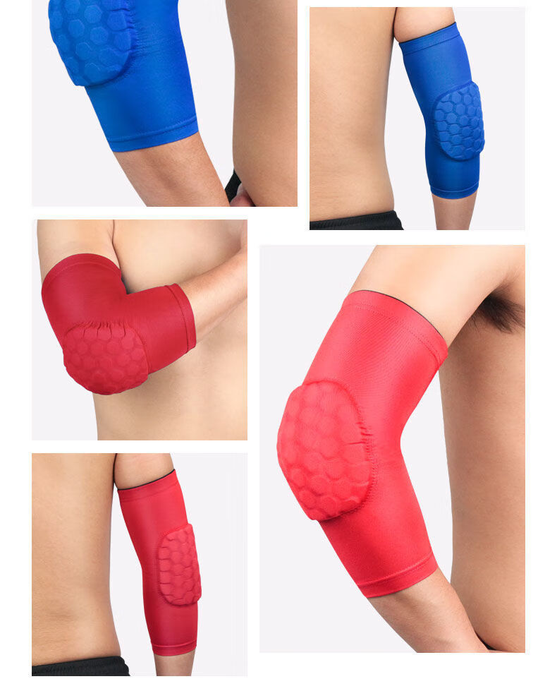 羽毛球护肘蜂窝防撞护臂男女加压透气套篮球排球运动户外袖套白色单只