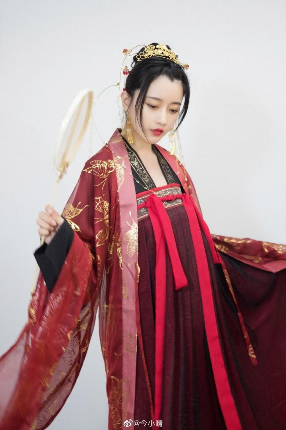 f美人妆汉服女学生古装长裙仙女原创飘逸齐胸襦裙超仙日常中国风秋