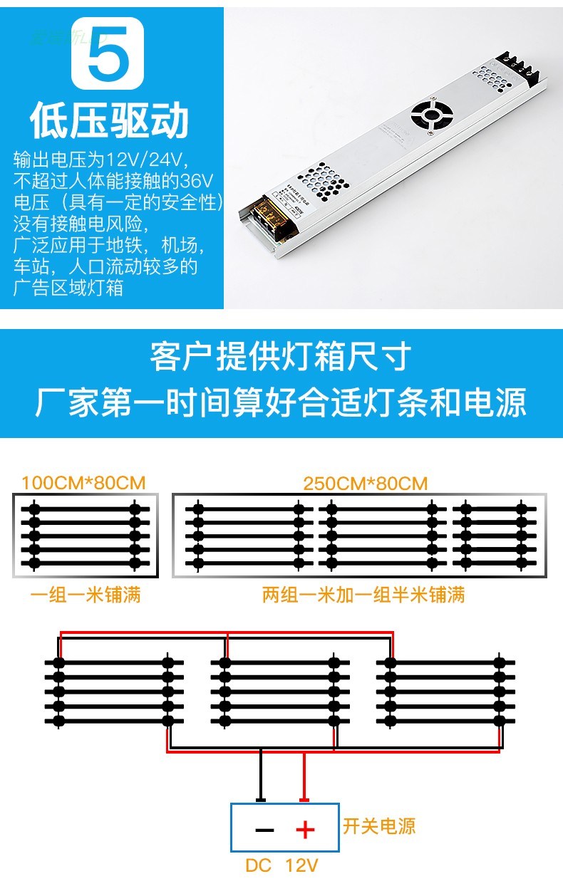 3030漫反射灯条 高亮12v水卷帘灯 广告天花卡布软膜灯箱led灯条定制 2