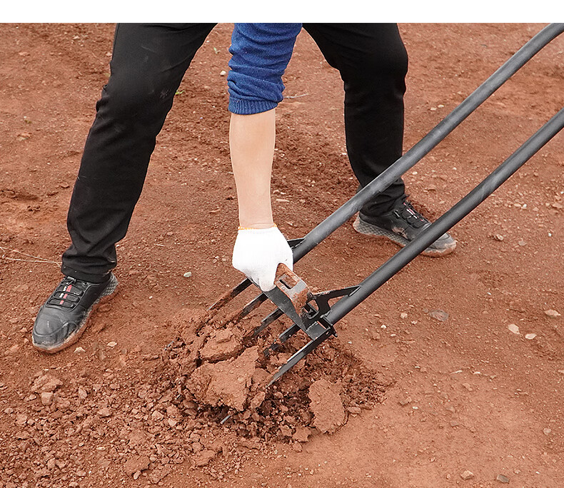 定做省力深翻器开荒松土工具翻土神器翻地叉锰钢户外耙子挖土农用锄头