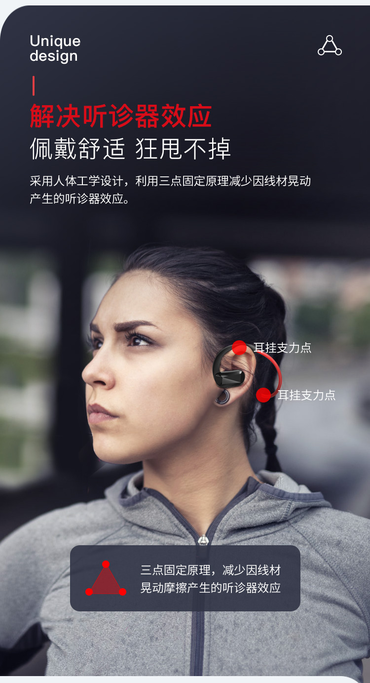 现货速发纽曼newmine无线运动蓝牙耳机双耳挂耳跑步健身男女防汗防水