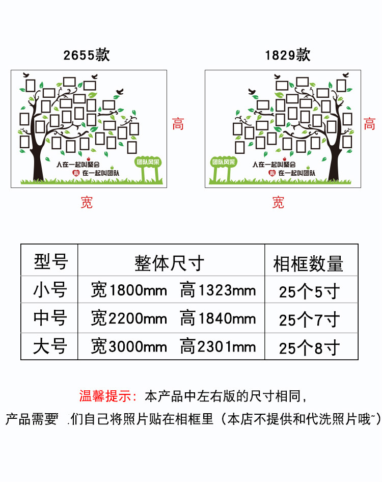 迈朗家居专营店商品编号:10047787186635商品名称:公司团队照片墙企业