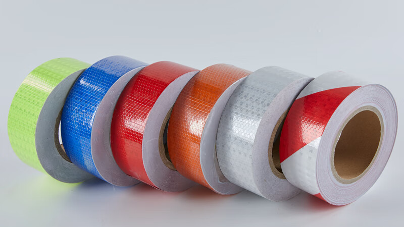 高亮晶格黄黑斜纹反光胶带红白反光条红色反光膜反光贴纸警示贴纸黄黑