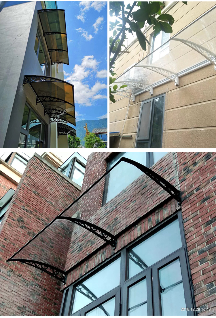 铝合金雨棚户外阳台窗户门檐遮雨篷家用挡雨板屋檐雨搭无声遮阳棚伸出