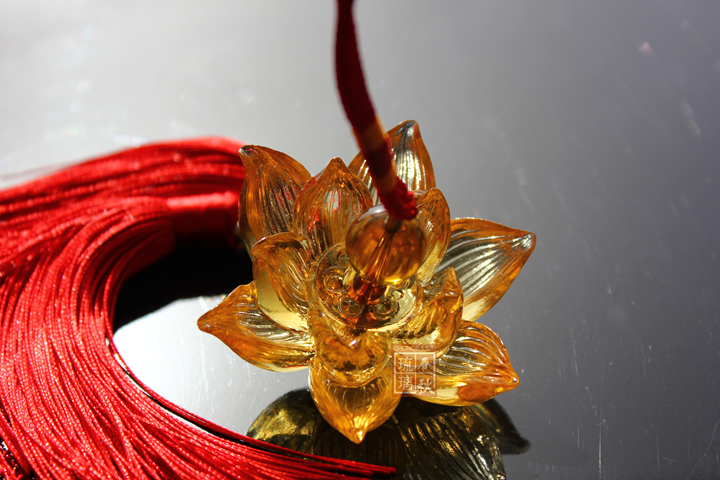 汽车挂件春秋琉璃莲花古法琉璃汽车车饰品保平安活动礼品保险礼物