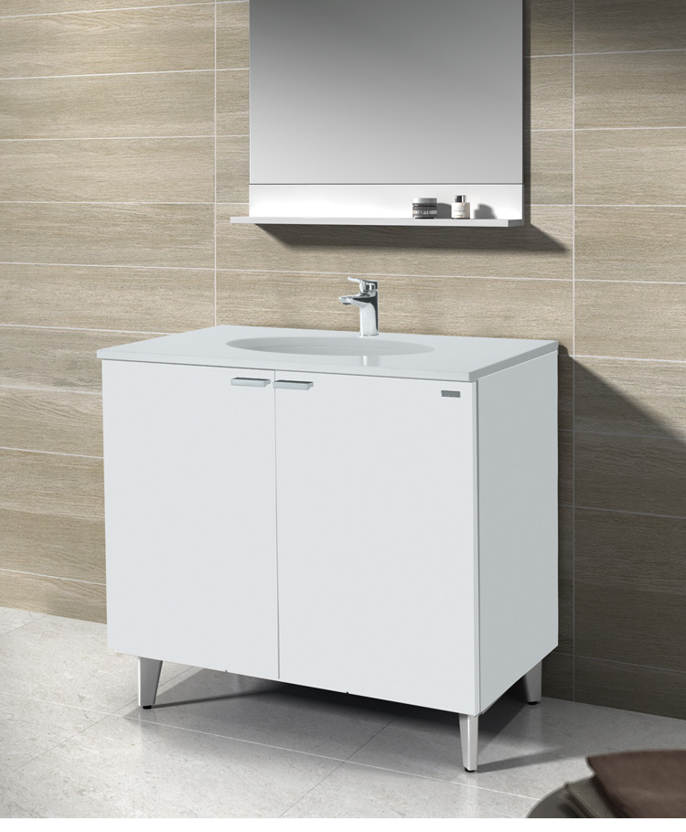 toto浴室柜轻奢镜柜ldfa090a1cmwc卫生间洗手脸盆组合落地洗漱台 单独