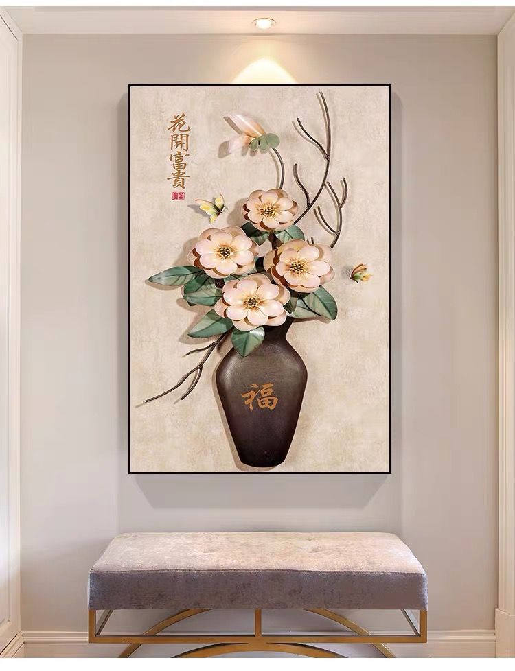 风水入户玄关装饰画走廊过道挂画现代简约客厅墙壁画卧室挂画山路70