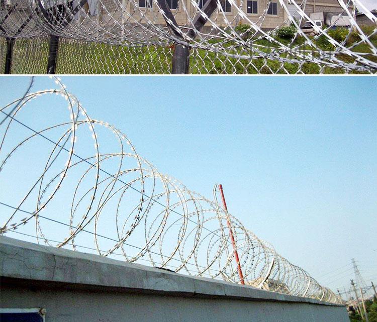 刀片刺绳防盗刺网镀锌刺丝滚笼围墙防爬刺铁丝网不锈钢围栏铁刺网热