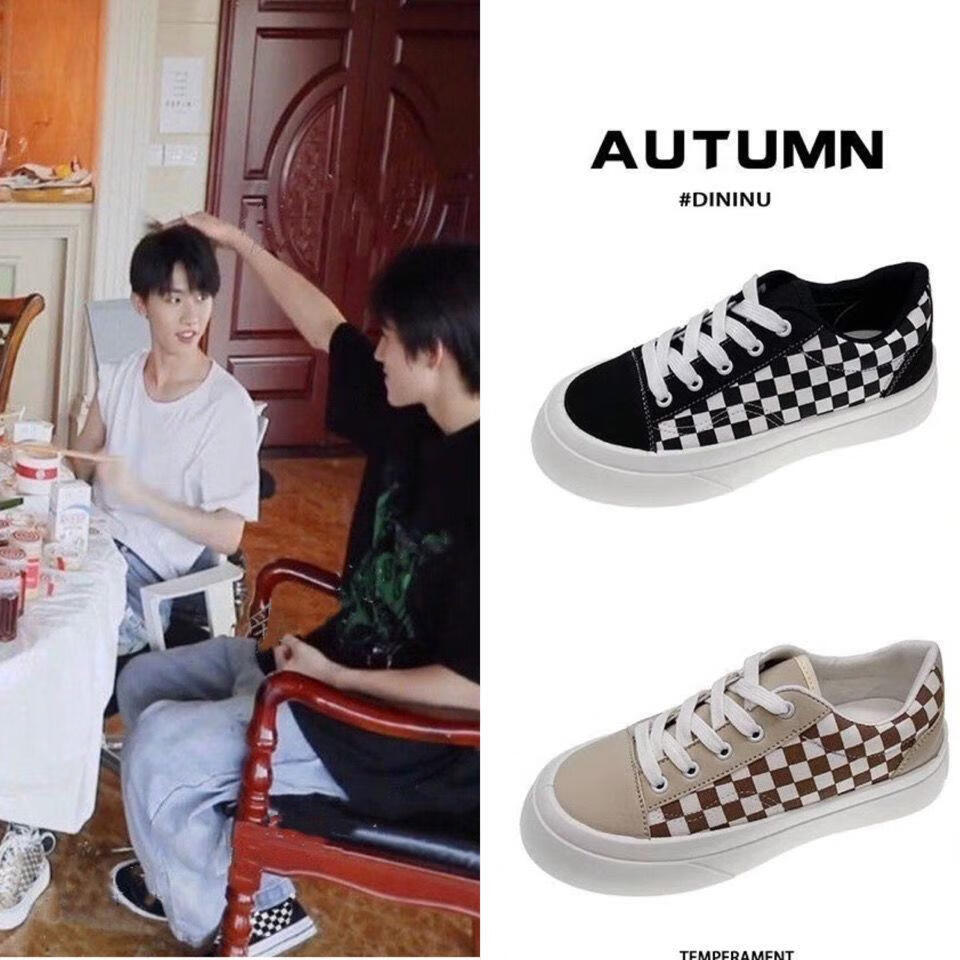 zhio 时代少年团宋亚轩同款丁程鑫帆布鞋低帮厚底马嘉祺板鞋秋休闲鞋