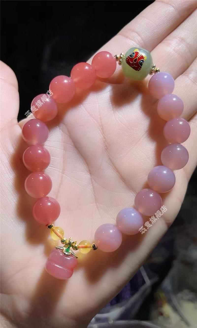 盐源玛瑙手串女小众设计糖果色玛瑙108颗多圈手链毛衣链 款式5单圈