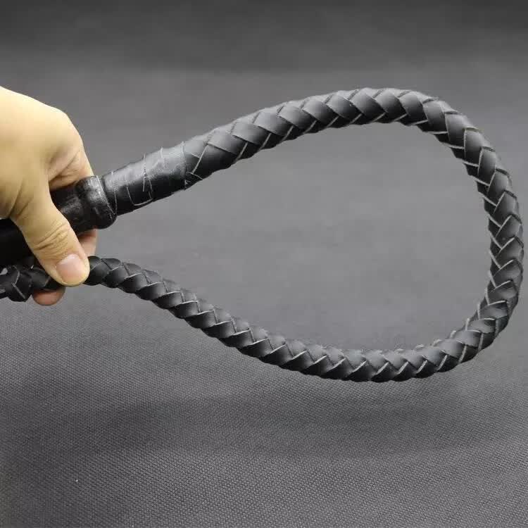 1米棕色纯牛皮鞭子 木把手【图片 价