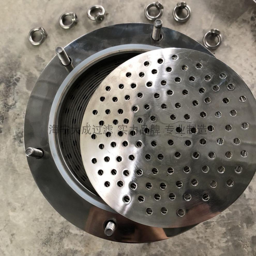 单层过滤不锈钢单层平板过滤器304/316微孔滤膜/膜设备 直径100mm/304