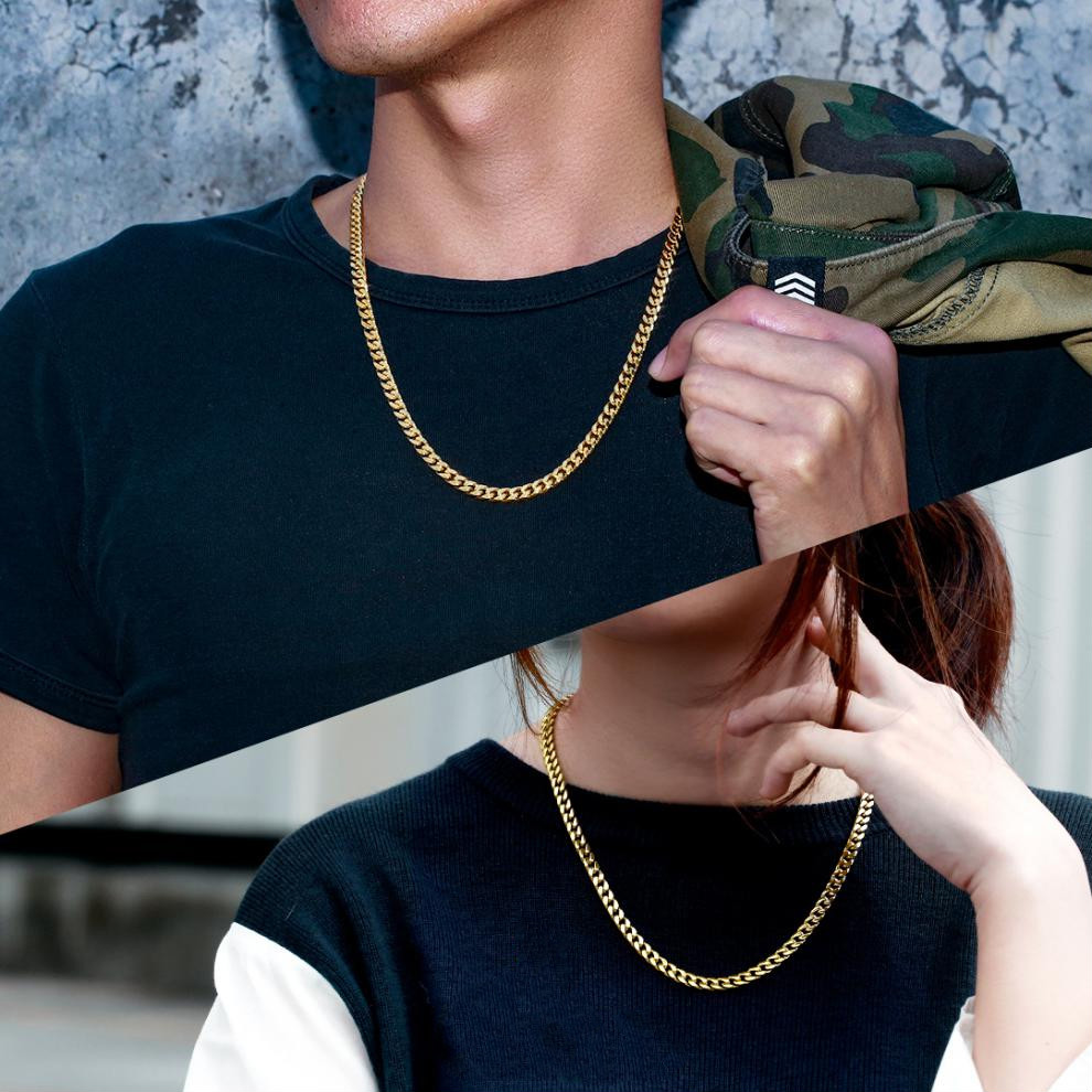 古巴链6mm316l钛钢古巴项链男款不锈钢项链ins风嘻哈520情人节七夕送