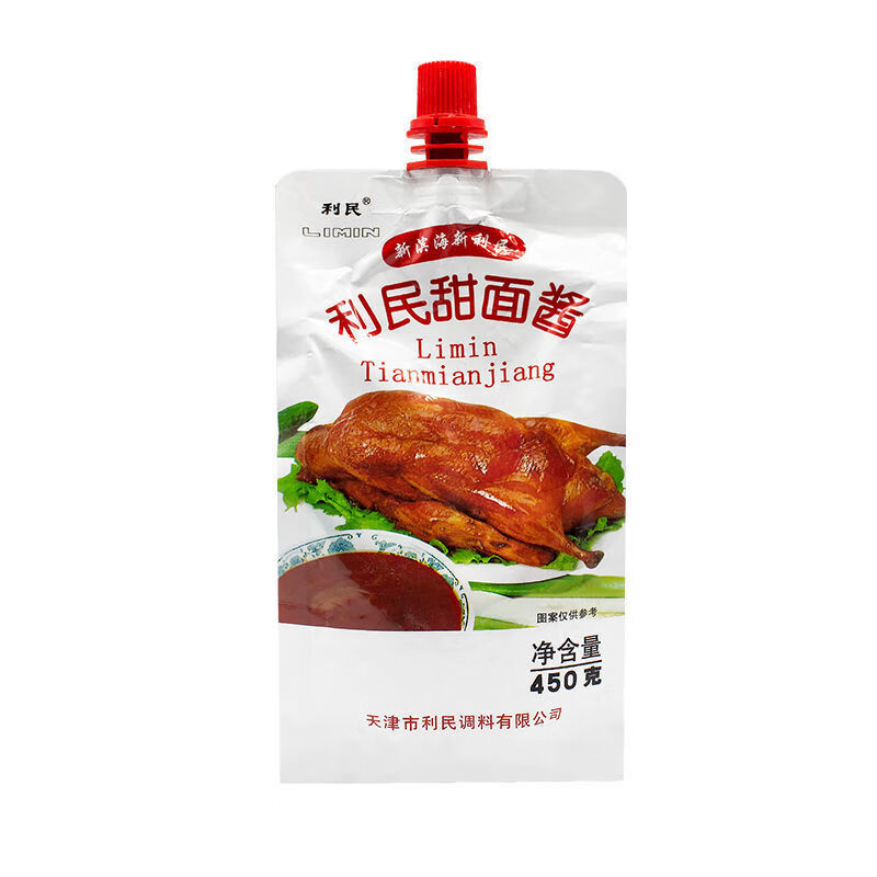 天津利民利民甜面酱450g袋装北京烤鸭酱料韭菜花酱火锅调味酱蘸酱涮肉