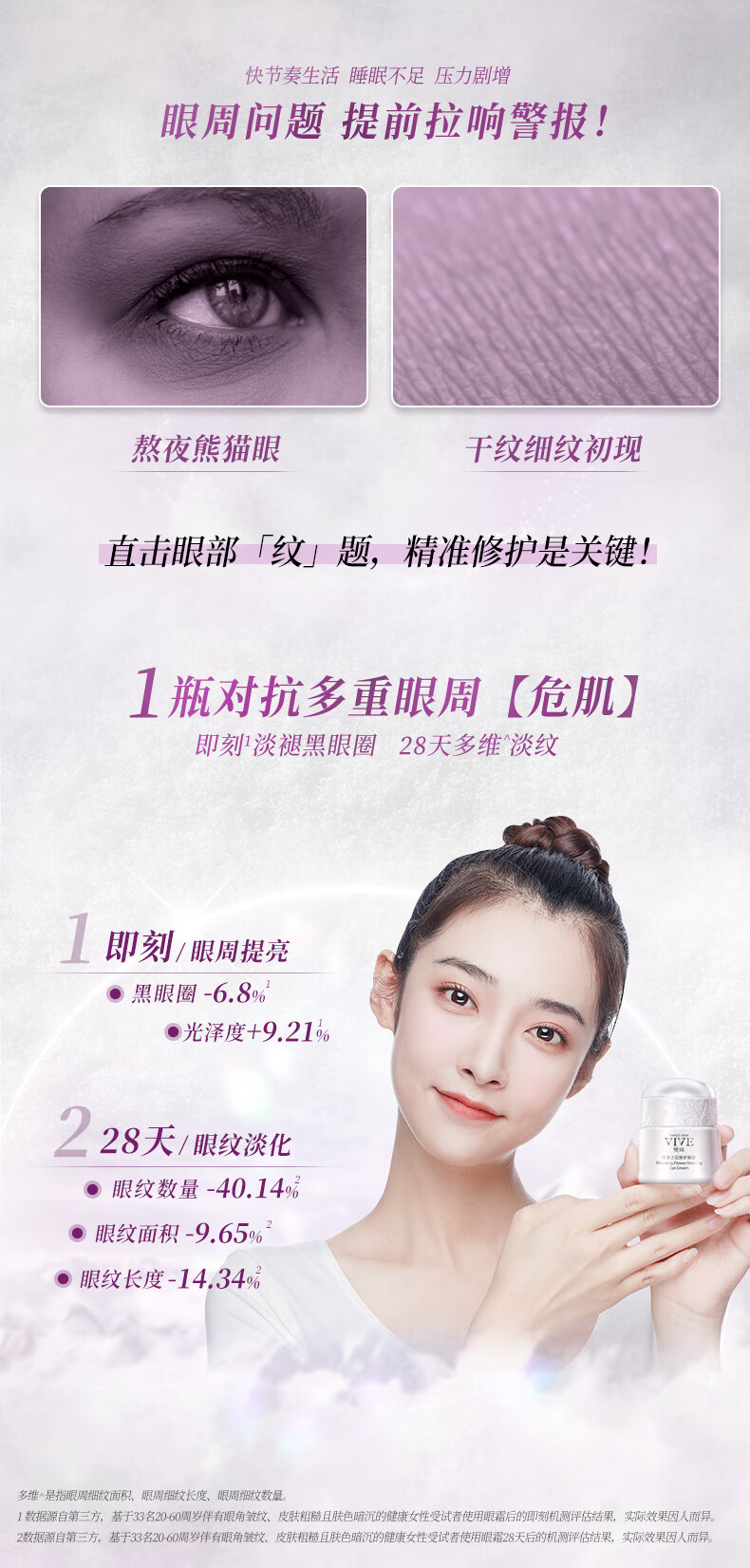 双妹（VIVE）生命之花修护眼霜淡黑眼圈焕活年轻肌能双妹官方送妈妈 生命之花修护眼霜4.5g