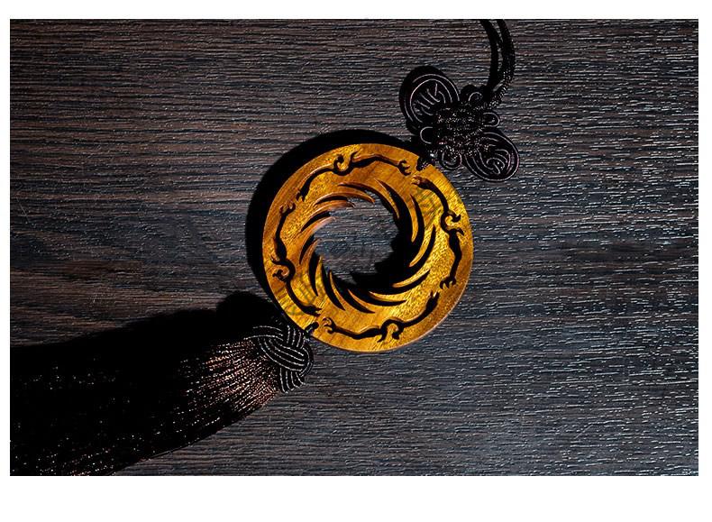 中秋节礼物太阳神鸟金丝楠汽车挂件装饰品保车载内摆件吊坠吊饰 太阳