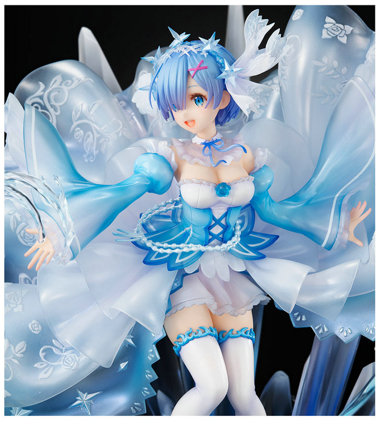 万代官方旗舰从零开始的异世界蕾姆手办水晶礼服同款生活版雷姆可发光