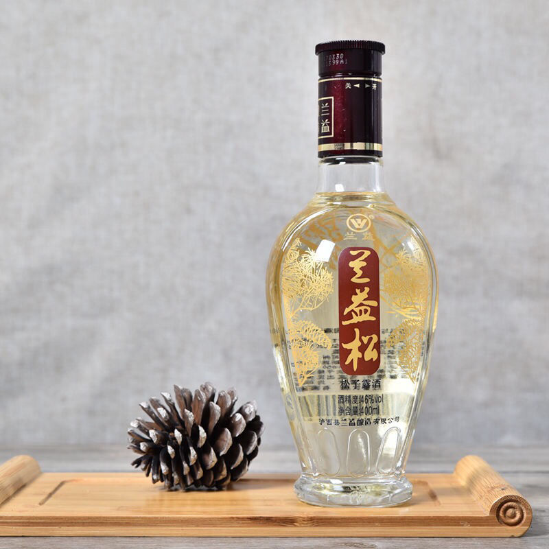 子酒瓶装云南三年陈松白酒整箱46度400l 400mlx6瓶兰益三年陈松子酒