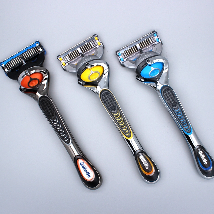 适用进口吉列锋隐致护冰酷男士剃须刀5刀片吉利致顺手动刮胡刀头刀架