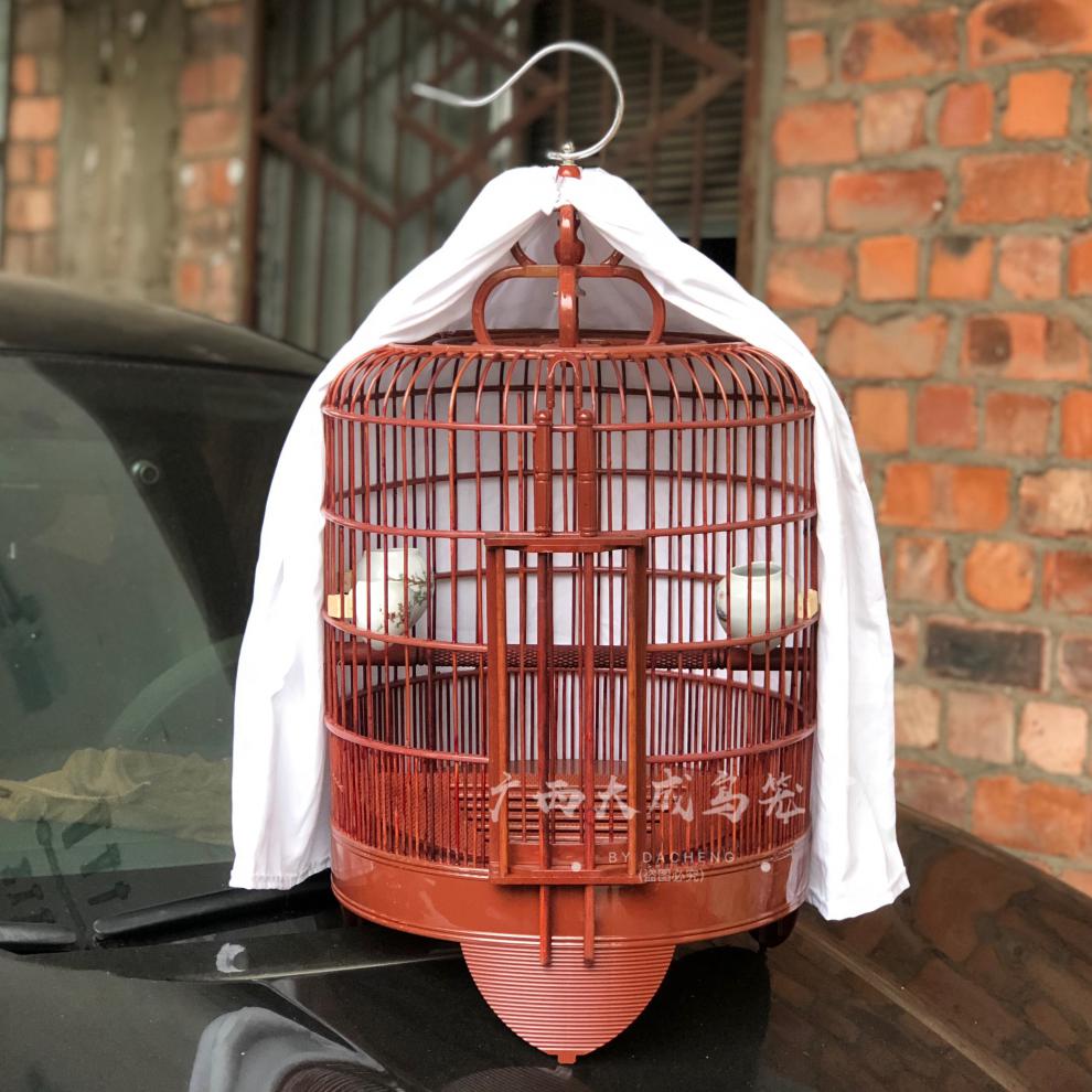 广笼竹笼广式画眉鸟圆笼子八鹩哥手工塑料胶笼36精品西东清远全套配件
