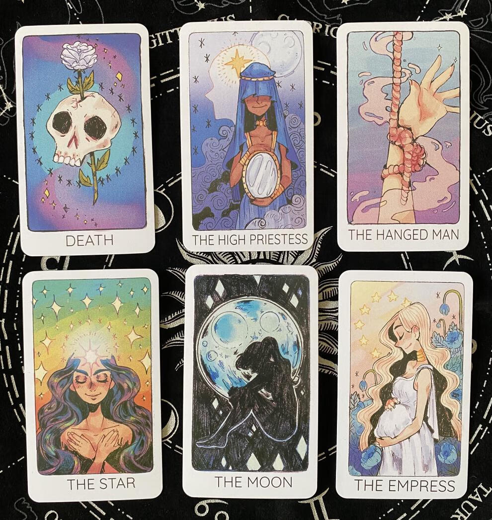 行者星之纺者隐秘十日谈灵眼白猫幽灵塔罗牌英文定制卡牌行者塔罗牌