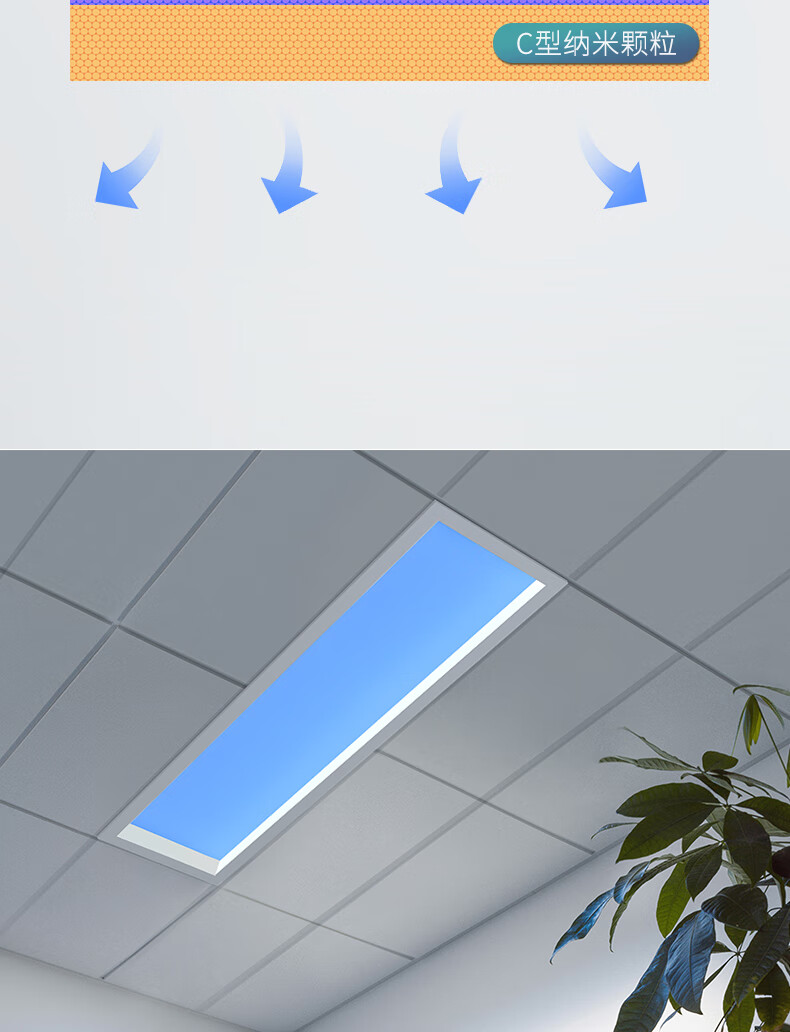 青空灯蓝天灯天空灯简约现代涂鸦智能家居仿蓝天面板吸顶灯具d3300600