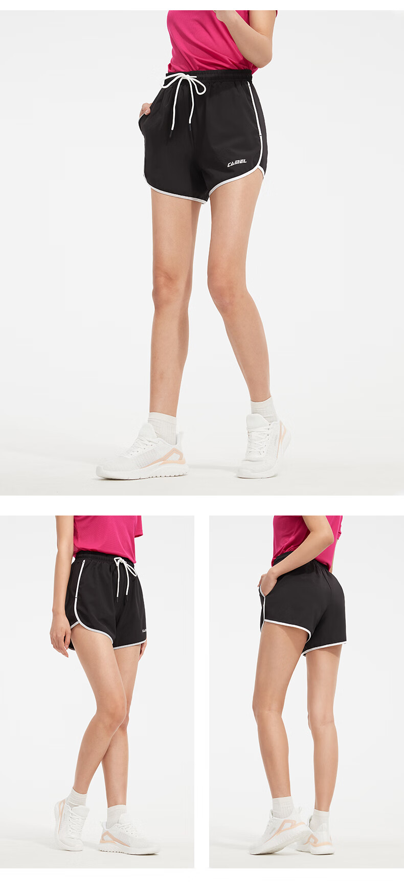 骆驼短裤女2022夏季防走光速干跑步健身裤宽松高腰外穿舞蹈瑜伽运动裤